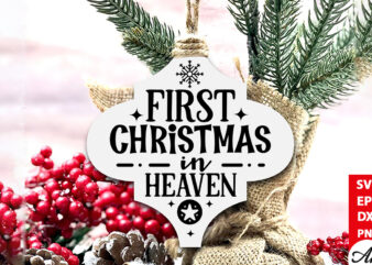 First christmas in heaven Cardinal Arabesque SVG t shirt graphic design