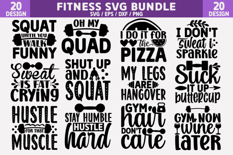 Fitness SVG Bundle
