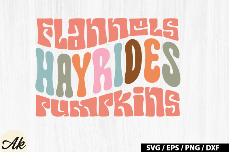Flannels hayrides pumpkins Retro SVG
