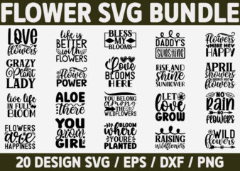 Flower SVG Bundle t shirt graphic design