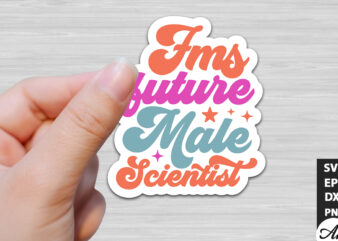 Fms future male scientist Stickers Design