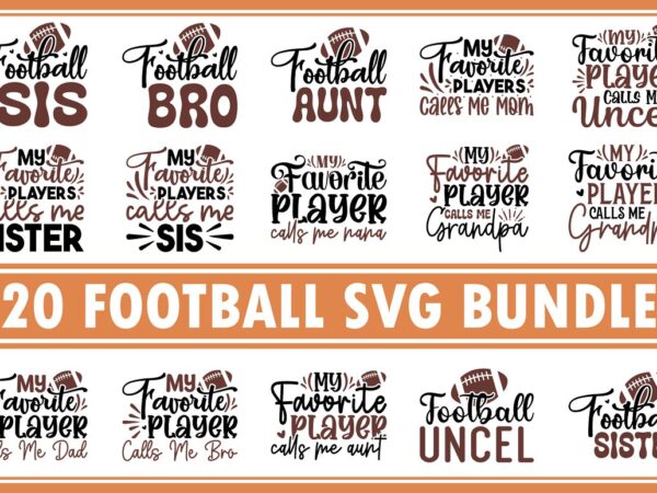 Football svg bundle t shirt graphic design