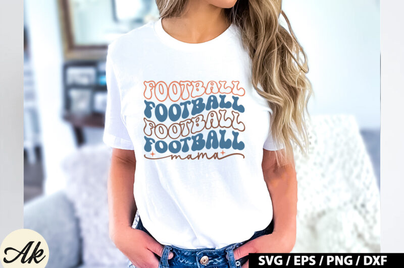 Football mama Retro SVG