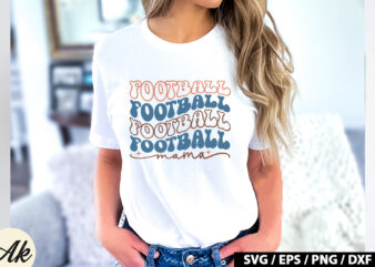 Football mama Retro SVG t shirt graphic design