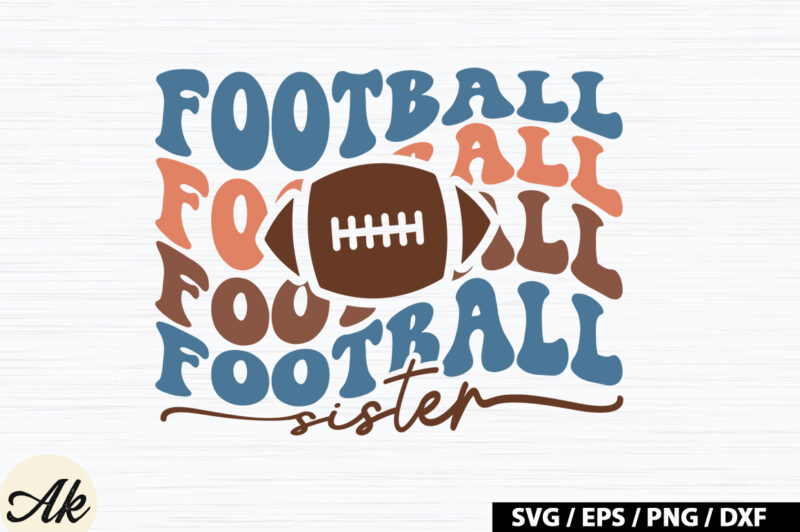 Football sister Retro SVG