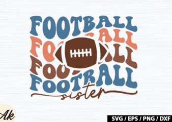 Football sister Retro SVG