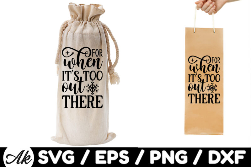 Christmas Wine Bag SVG Bundle