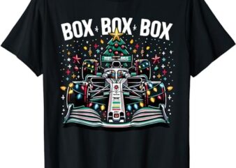 Formula Racing Car Box Box Box Radio Call Fun Christmas Tree T-Shirt PNG File