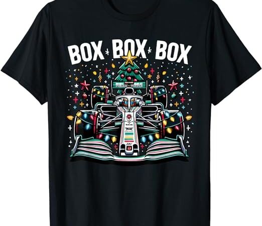 Formula racing car box box box radio call fun christmas tree t-shirt png file