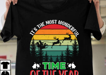 It’s the most wonderful time for a year t-shirt design ,christmas vector t-shirt design