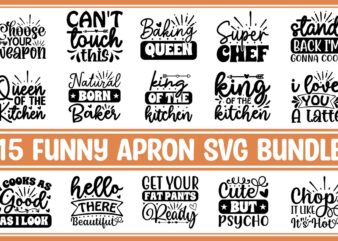 Funny Apron SVG Bundle t shirt graphic design