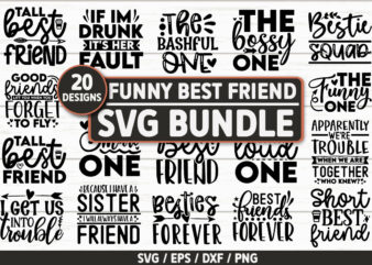 Funny Best Friend SVG Bundle t shirt graphic design