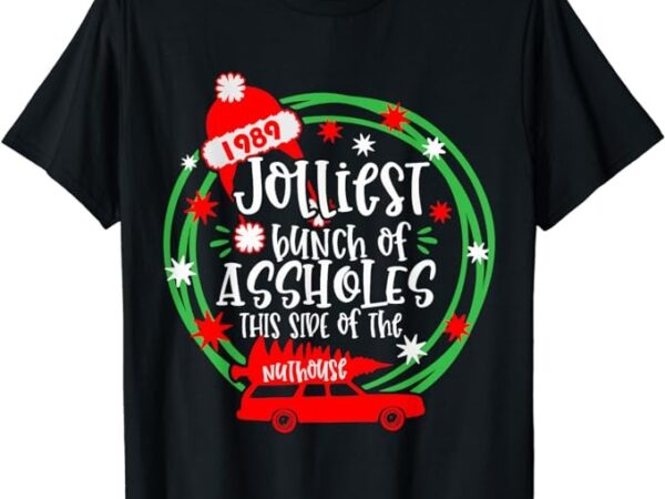 Vfunny costume christmas tree truck jolliest bunch of a-holes t-shirt