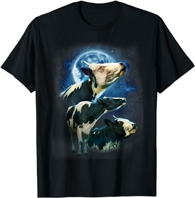 Funny cow shirt – funny cows howling at the moon t-shirt