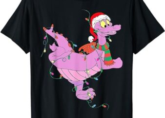 Funny Cute Dragon Figment Lights Christmas T-Shirt