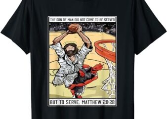 Funny Jesus Christian Playing Basketball Gift For Men Boy T-Shirt