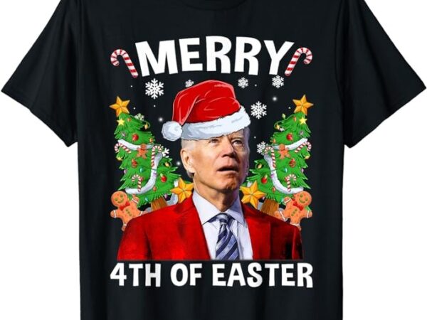 Funny joe biden christmas santa hat merry 4th of easter xmas t-shirt png file