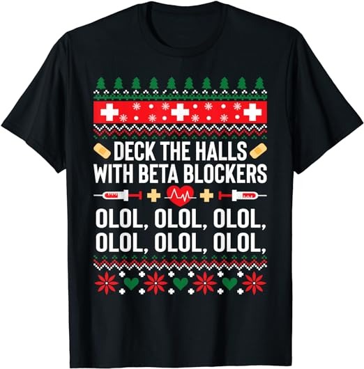 Funny Nurse Christmas Shirt Ugly Xmas TShirt Gift Tee Women