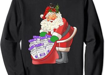 Funny Nurse Life – Aesthetic Nurse Christmas Santa Claus Sweatshirt