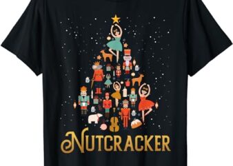 Funny Nutcracker Christmas Tree Cute Xmas Holiday Women Men T-Shirt