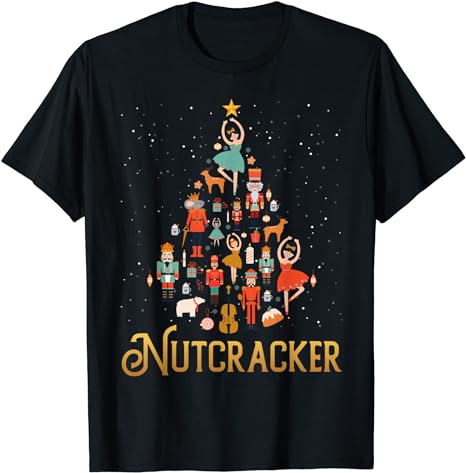 Funny Nutcracker Christmas Tree Cute Xmas Holiday Women Men T-Shirt