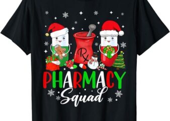 Funny Pharmacy tech Squad Christmas Matching Holiday Pajama T-Shirt