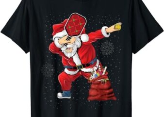 Funny Pickleball Christmas Santa Playing Pickleball T-Shirt