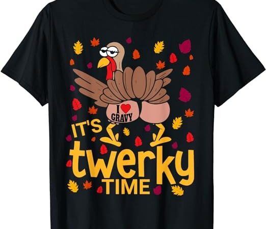 Funny thanksgiving twerky turkey butt i heart gravy t-shirt
