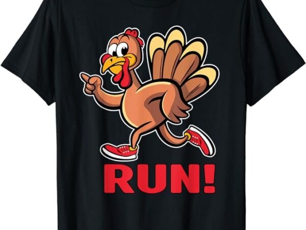 Funny turkey trot run thanksgiving turkey running kids adult t-shirt png file