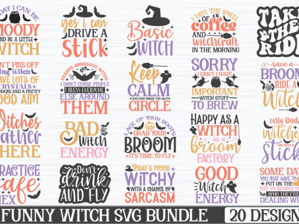 Funny witch svg bundle t shirt graphic design