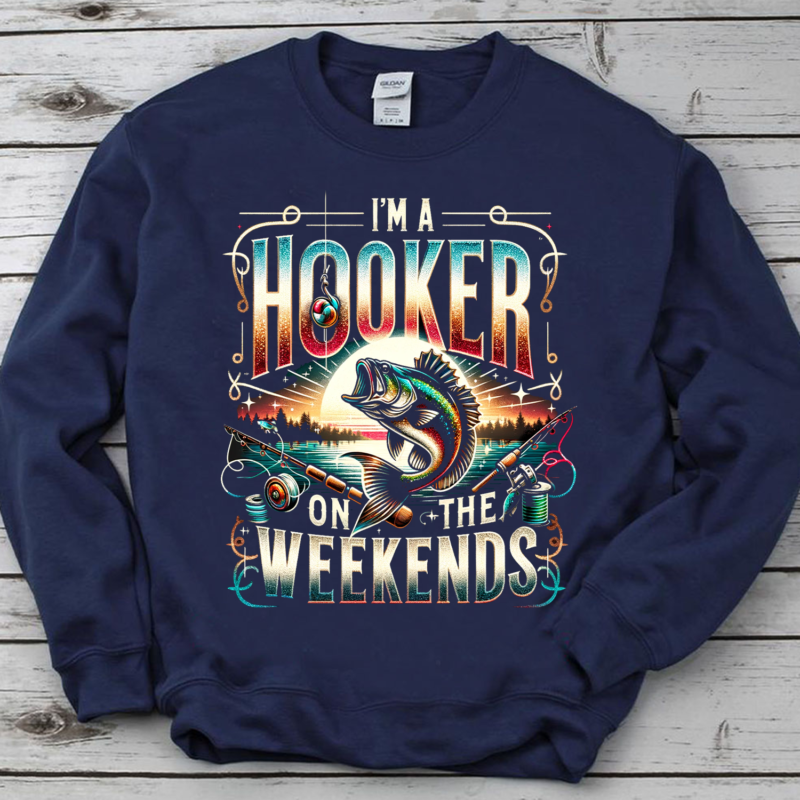  Womens Funny Fishing-Shirt Hooker On Weekends Bass Fish Dad  V-Neck T-Shirt : Clothing, Shoes & Jewelry