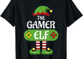 Gamer Elf Christmas Matching Group Family T-Shirt