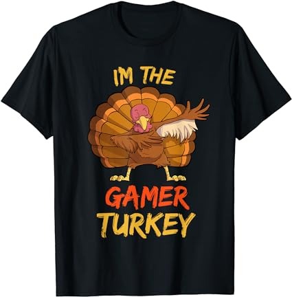 Gamer turkey matching family group thanksgiving party pajama t-shirt