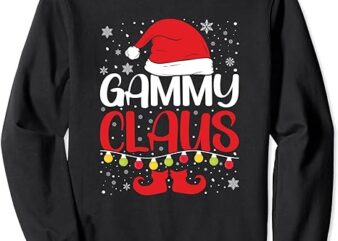 Gammy Claus Funny Santa Hat Matching Christmas Women Girl Sweatshirt