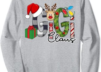 Gigi Claus Santa Reindeer Matching Family Christmas Funny Sweatshirt