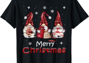 Gnome Family Christmas Shirts for Women Men – Buffalo Plaid T-Shirt