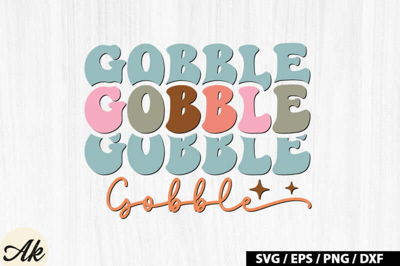 Gobble gobble gobble Retro SVG