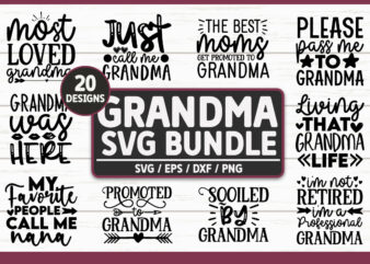 Grandma SVG Bundle t shirt design template