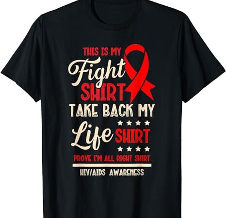 Hiv aids awareness disease human immunodeficiency virus t-shirt