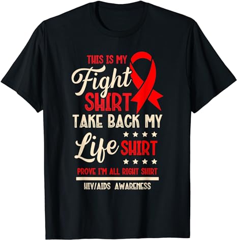 HIV AIDS Awareness Disease Human Immunodeficiency Virus T-Shirt