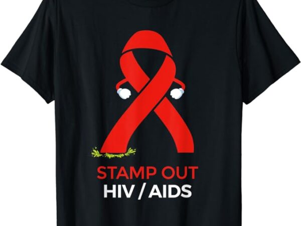 Hiv awareness month gifts red ribbon national aids awareness t-shirt