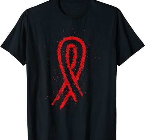 Hiv red ribbon world aids day t-shirt