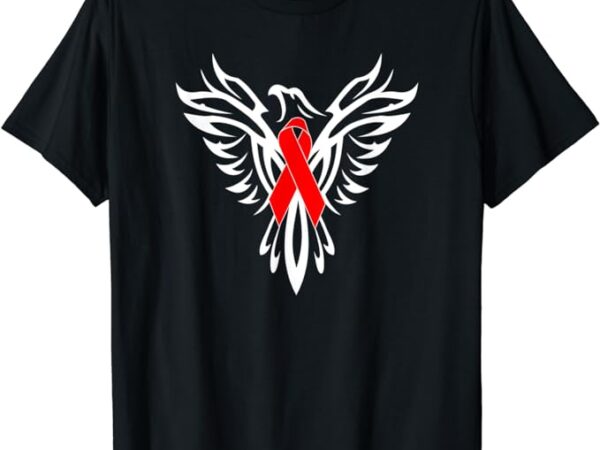 Hiv and aids awareness t shirt red ribbon phoenix b1