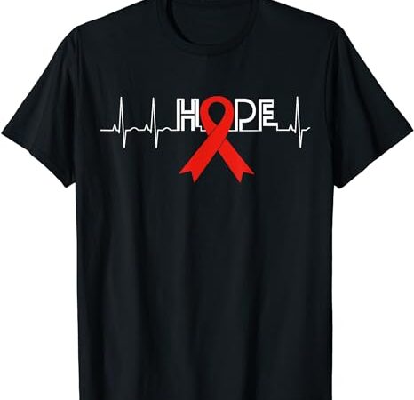 Hope hiv awareness month shirts aids awareness ribbon t-shirt