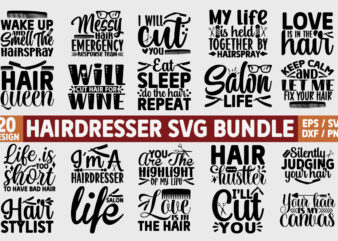 Hairdresser SVG Bundle graphic t shirt