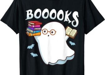 Halloween Books Librarian English Teacher Reader Reading T-Shirt