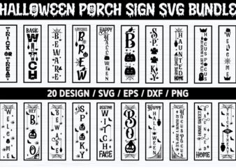 Halloween Porch Sign SVG Bundle