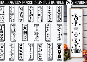 Halloween Porch Sign SVG Bundle