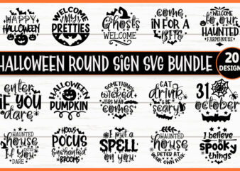 Halloween Round Sign SVG Bundle graphic t shirt