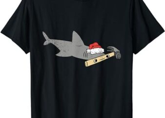 Hammerhead Shark Santa Hat Christmas Pajama Funny X-Mas Pun T-Shirt